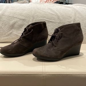 Clark’s Suede Wedge Bootie